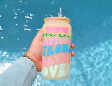 Load image into Gallery viewer, Positive Beer Can Glass |Floral Beer Can Glass |Aesthetic Coffee Glass| Color Changing