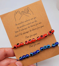 Load image into Gallery viewer, Turkish Evil Eye Protection Bracelet 2 PC SET BBF Gifts Couple Gift