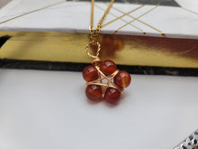 Load image into Gallery viewer, Carnelian Gold Wire Wrapped necklace Beautiful gift for her