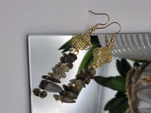 Load image into Gallery viewer, Handmade Labradorite Natural Drop Earrings , Stone Earrings