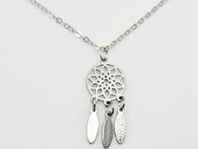 Load image into Gallery viewer, dainty Sleep Catcher necklace Minimalist Dream Catcher Necklace