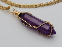 Load image into Gallery viewer, Elegant Silver-Tone Purple Garnet Agate Point Necklace - Perfect Daily