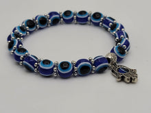 Load image into Gallery viewer, Evil Eye Charm Bracelet 8mm for Protection, Good Luck