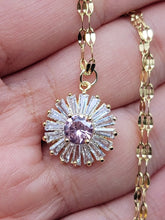 Load image into Gallery viewer, Gorgeous Sunflower Dainty Necklace - gift for her Gold Tone