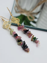Load image into Gallery viewer, Handmade Rainbow Quartz Natural Drop Earrings , Crystal Earrings