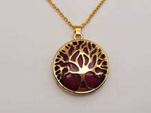 Load image into Gallery viewer, Tree Of Life Carnelian necklace / Tree necklace / Manifestation necklace /