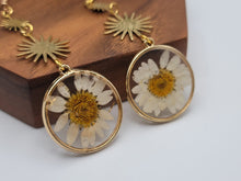 Load image into Gallery viewer, Pressed Wild Flower Earrings | Multi Flower Earrings | Resin Jewelry