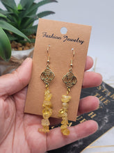 Load image into Gallery viewer, Handmade Citrine Natural Drop Earrings , Crystal Earrings