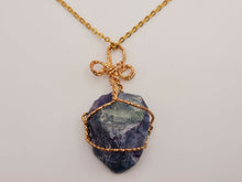 Load image into Gallery viewer, Natural Crystal Necklace Rainbow Fluorite Stone Gift for her