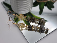 Load image into Gallery viewer, Handmade Labradorite Natural Drop Earrings , Stone Earrings