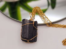Load image into Gallery viewer, Natural Raw Black Tourmaline Pendant Necklace