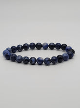 Load image into Gallery viewer, Blue Soladite harmony, and intuition that helps open the throat chakra 8mm