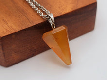 Load image into Gallery viewer, Crystal Necklace Silver Wire Carnelian Stone Healing Crystal Necklace