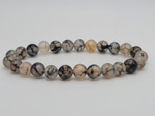 Load image into Gallery viewer, Tourmalinated Quartz Crystal Bracelet , Quartz Strech bracelet 8mm