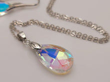 Load image into Gallery viewer, Cute Colorful Pendant Necklace & Earring set - Trendy necklace Silver tone