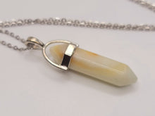Load image into Gallery viewer, Elegant Silver Wire Wrapped Amazonite Agate Point Necklace - A Stylish Gift for Her