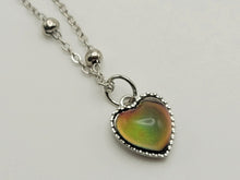 Load image into Gallery viewer, Changing Color Mood Stone Necklace Heart Necklace Mood