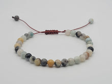 Load image into Gallery viewer, Amazonite Adjustable genuine crystal amazonite bracelet 4mm Adjustable