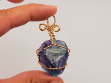 Load image into Gallery viewer, Natural Crystal Necklace Rainbow Fluorite Stone Gift for her