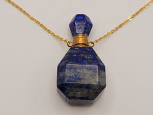 Load image into Gallery viewer, Perfume Bottle Necklace Made with Genuine Stones