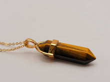 Load image into Gallery viewer, Tiger's Eye Point Necklace Genuine Handmade