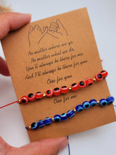 Load image into Gallery viewer, Turkish Evil Eye Protection Bracelet 2 PC SET BBF Gifts Couple Gift