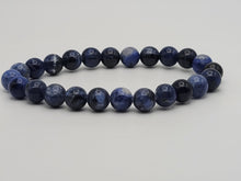 Load image into Gallery viewer, Blue Soladite harmony, and intuition that helps open the throat chakra 8mm