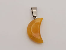Load image into Gallery viewer, Natural Handmade Crystal Necklace Silver Tone Citrine Healing Crystal Moon Necklace