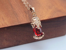 Load image into Gallery viewer, Carnelian Pendant Necklace Elephant Shaped, Handmade
