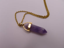 Load image into Gallery viewer, Amethyst Point Necklace Genuine Handmade
