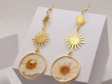 Load image into Gallery viewer, Pressed Wild Flower Earrings | Multi Flower Earrings | Resin Jewelry