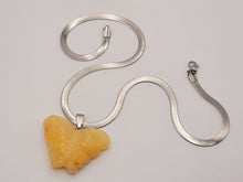 Load image into Gallery viewer, Butterfly Crystal Choker Necklace Silver Tone Citrine Pendant Necklace