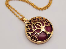 Load image into Gallery viewer, Tree Of Life Carnelian necklace / Tree necklace / Manifestation necklace /