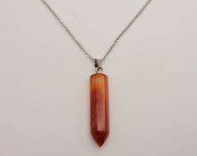 Load image into Gallery viewer, Elegant Silver Tone Carnelian Point Necklace - Daily Necklace