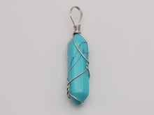 Load image into Gallery viewer, Crystal Necklace GOLD Wrapped Turquoise Healing Crystal Point Necklace