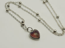 Load image into Gallery viewer, Changing Color Mood Stone Necklace Heart Necklace Mood