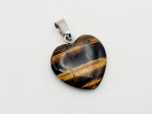 Load image into Gallery viewer, Crystal Necklace Silver Wire Tiger eye Heart Healing Crystal Necklace