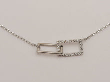 Load image into Gallery viewer, Trendy Square Necklace -Silver tone Rectangles