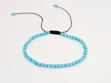 Load image into Gallery viewer, Blue Cats Eye Stone Bracelet Genuine bead bracelet Adjustable