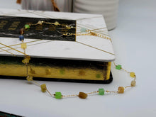 Load image into Gallery viewer, Dainty Crystal Choker Necklace Gold tone Gorgeous Choker Irregular Crystals