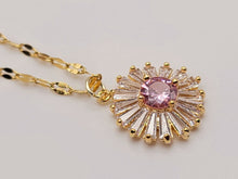 Load image into Gallery viewer, Gorgeous Sunflower Dainty Necklace - gift for her Gold Tone