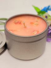 Load image into Gallery viewer, Citron Mandarin Natural Soy Wax Candle Highly Scented with Carnelian Crystals