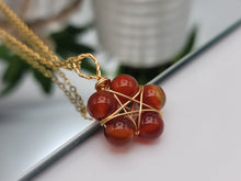 Load image into Gallery viewer, Carnelian Gold Wire Wrapped necklace Beautiful gift for her