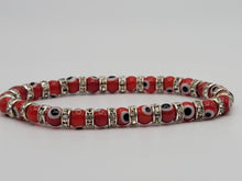 Load image into Gallery viewer, Evil Eye Charm Bracelet 6mm for Protection, Good Luck and Great Energy