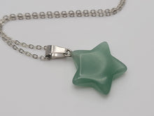 Load image into Gallery viewer, Green Aventurine Crystal Necklace Star Shaped Pendant