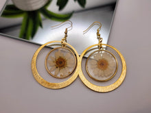 Load image into Gallery viewer, Pressed Wild Flower Earrings | Multi Flower Earrings | Resin Jewelry