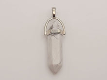 Load image into Gallery viewer, Silver Wire Wrapped Howite Healing Crystal Point Necklace