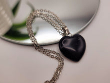 Load image into Gallery viewer, Blue Sandstone Crystal Heart Necklace Trending Pendant Necklace Gift For Her, Handmade Necklace