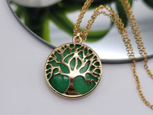 Load image into Gallery viewer, Tree Of Life Green Jade necklace / Tree necklace / Manifestation necklace /