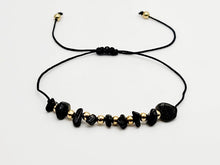 Load image into Gallery viewer, Black Obsidian Healing Bracelet Chip Bracelet Natural crystal Bracelet